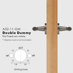 Sculpted Solid Brass Door Lever Set, European Mortise