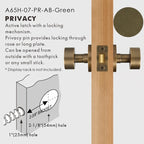 Round Solid Brass Door Knob Set, US Standard