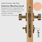 Round Solid Brass Door Knob Set, US Standard