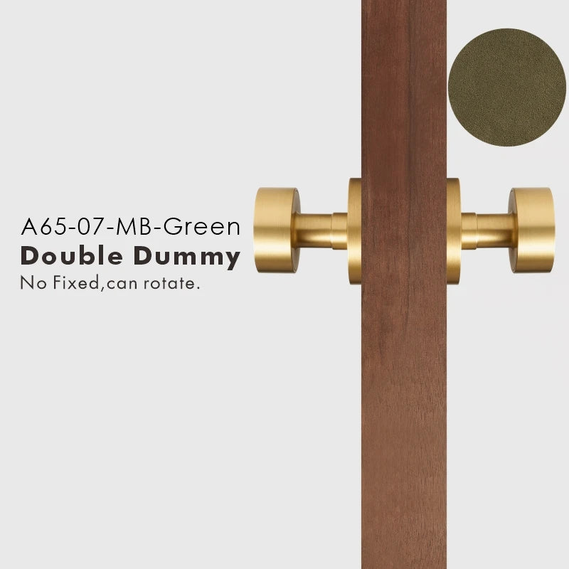 Round Solid Brass Door Knob Set, US Standard
