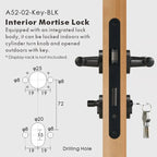 Diamond Knurled Solid Brass Door Lever Set, European Mortise