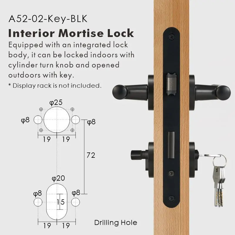 Diamond Knurled Solid Brass Door Lever Set, European Mortise