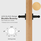 Leather Wrapped Solid Brass Door Lever Set, European Mortise