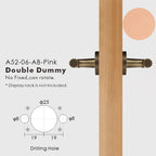 Leather Wrapped Solid Brass Door Lever Set, European Mortise