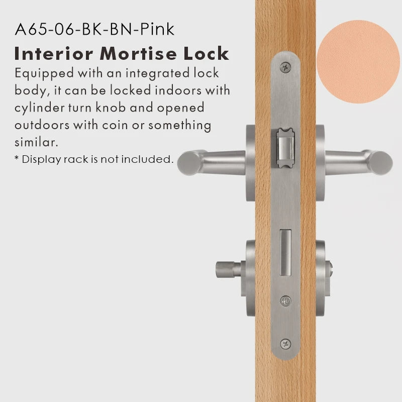 Leather Wrapped Solid Brass Door Lever Set, US Standard
