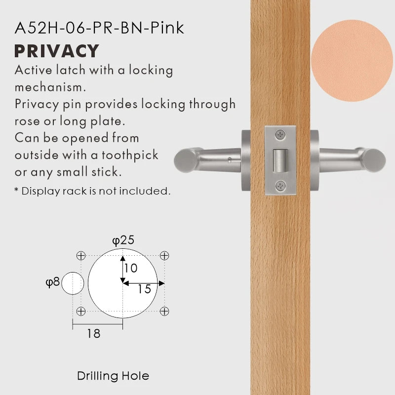 Leather Wrapped Solid Brass Door Lever Set, European Mortise