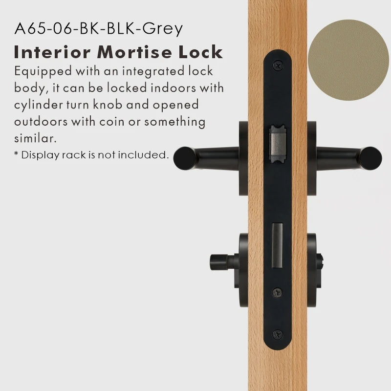 Leather Wrapped Solid Brass Door Lever Set, US Standard