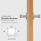 Flat Solid Brass Door Lever Set, European Mortise