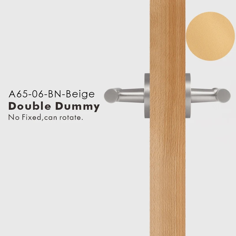 Leather Wrapped Solid Brass Door Lever Set, US Standard