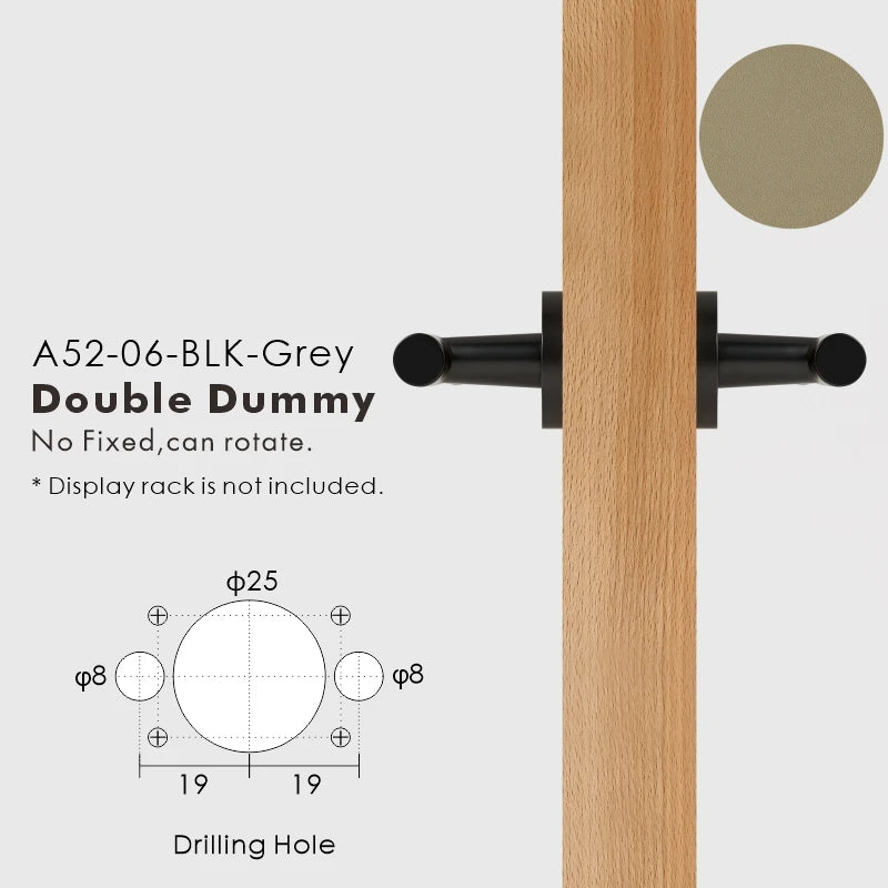 Leather Wrapped Solid Brass Door Lever Set, European Mortise