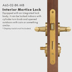 Diamond Knurled Solid Brass Door Lever Set, US Standard