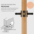 Leather Wrapped Solid Brass Door Lever Set, US Standard