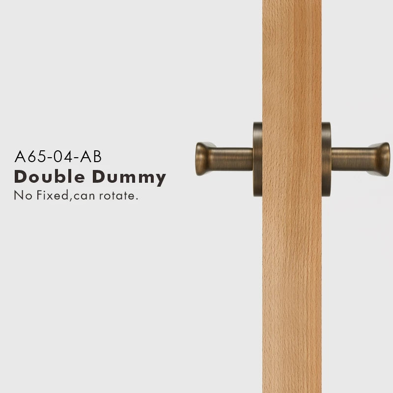 Flat Solid Brass Door Lever Set, US Standard