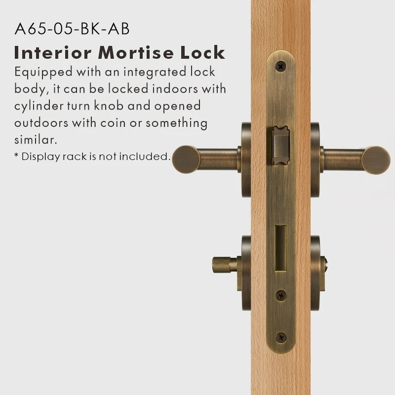Plain Minimalist Solid Brass Door Lever Set, US Standard