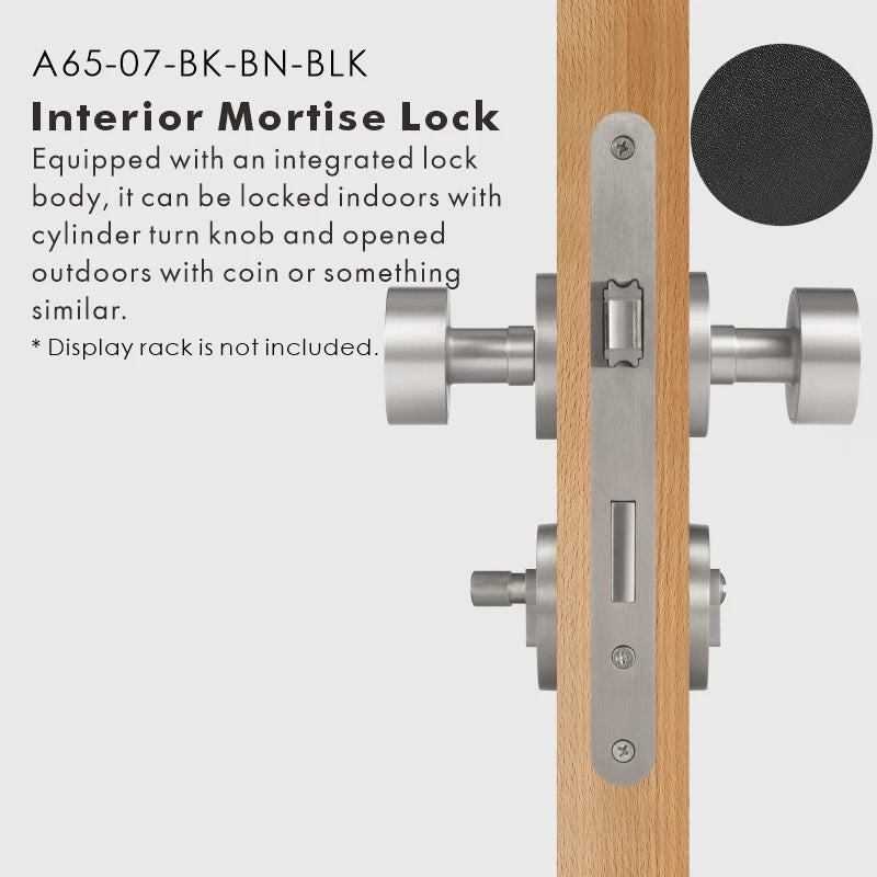 Round Solid Brass Door Knob Set, US Standard