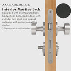 Round Solid Brass Door Knob Set, US Standard