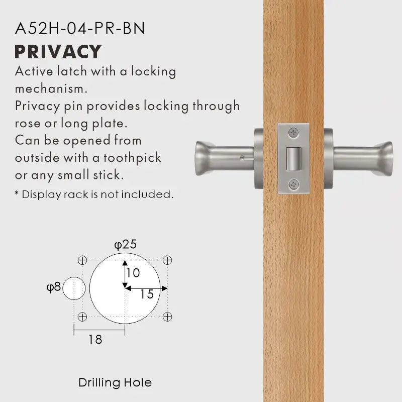 Flat Solid Brass Door Lever Set, European Mortise