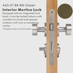 Round Solid Brass Door Knob Set, US Standard