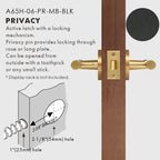 Leather Wrapped Solid Brass Door Lever Set, US Standard
