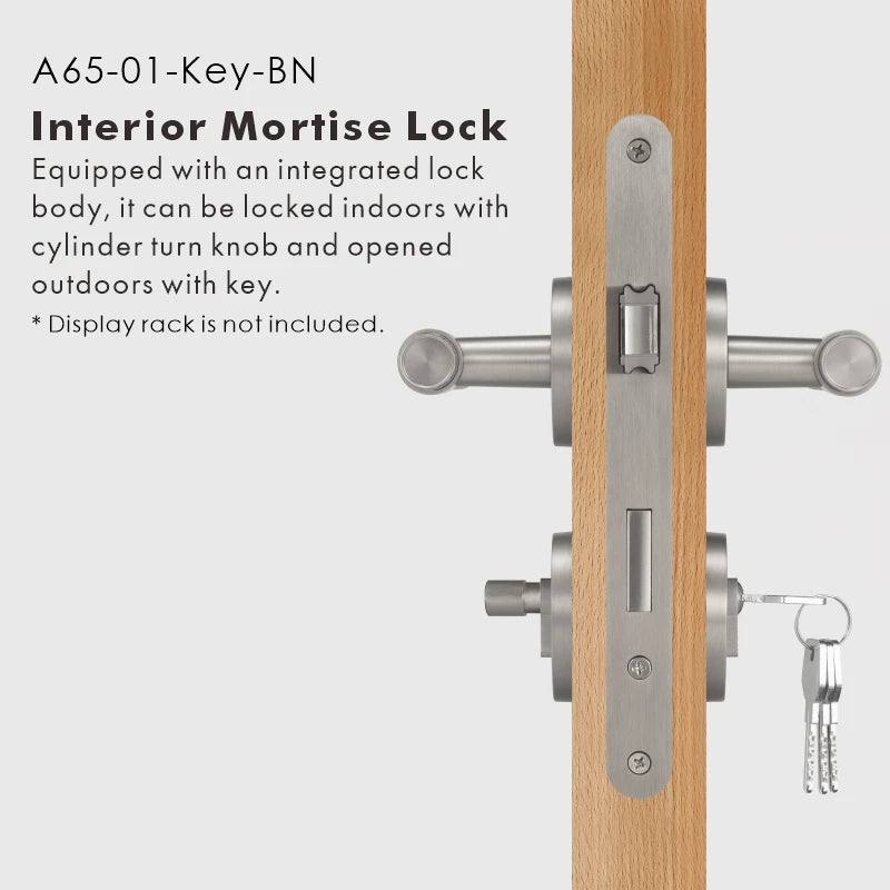 Cross Knurled Solid Brass Door Lever Set, US Standard