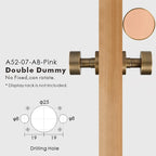 Round Solid Brass Door Knob Set, European Mortise