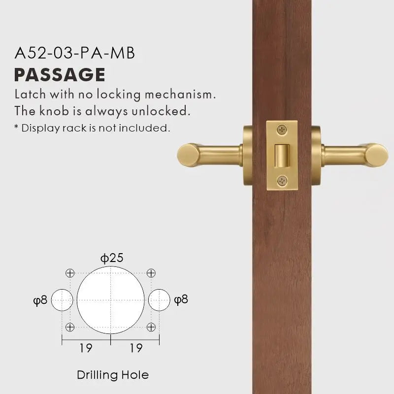 Linear Knurled Solid Brass Door Lever Set, European Mortise