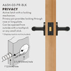 Linear Knurled Solid Brass Door Lever Set, US Standard