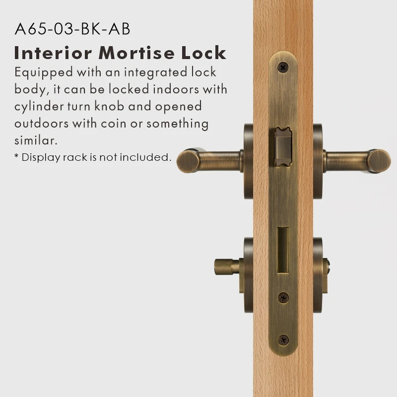 Linear Knurled Solid Brass Door Lever Set, US Standard