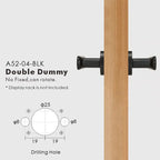 Flat Solid Brass Door Lever Set, European Mortise