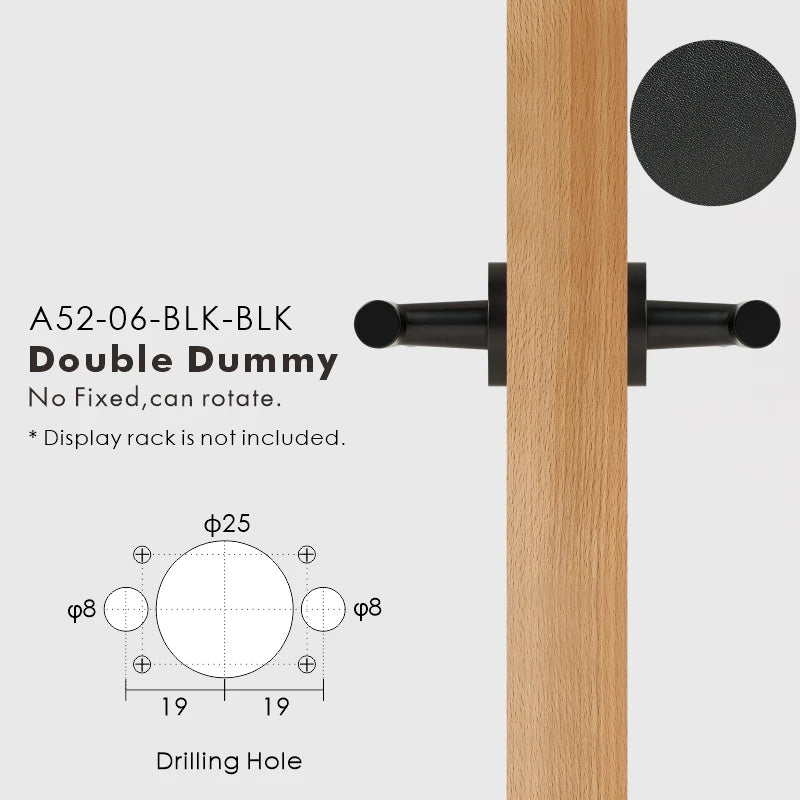 Leather Wrapped Solid Brass Door Lever Set, European Mortise