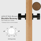 Round Solid Brass Door Knob Set, European Mortise