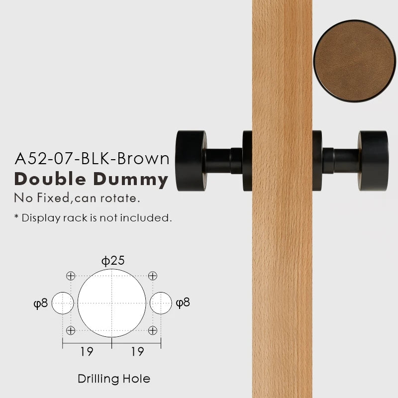 Round Solid Brass Door Knob Set, European Mortise
