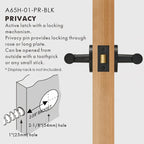 Cross Knurled Solid Brass Door Lever Set, US Standard