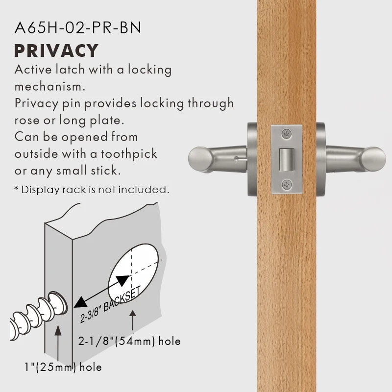 Diamond Knurled Solid Brass Door Lever Set, US Standard