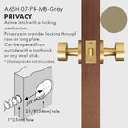 Round Solid Brass Door Knob Set, US Standard