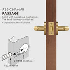 Diamond Knurled Solid Brass Door Lever Set, US Standard
