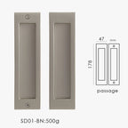 Solid Brass Flush Sliding Door Pull Set