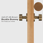 Round Solid Brass Door Knob Set, US Standard