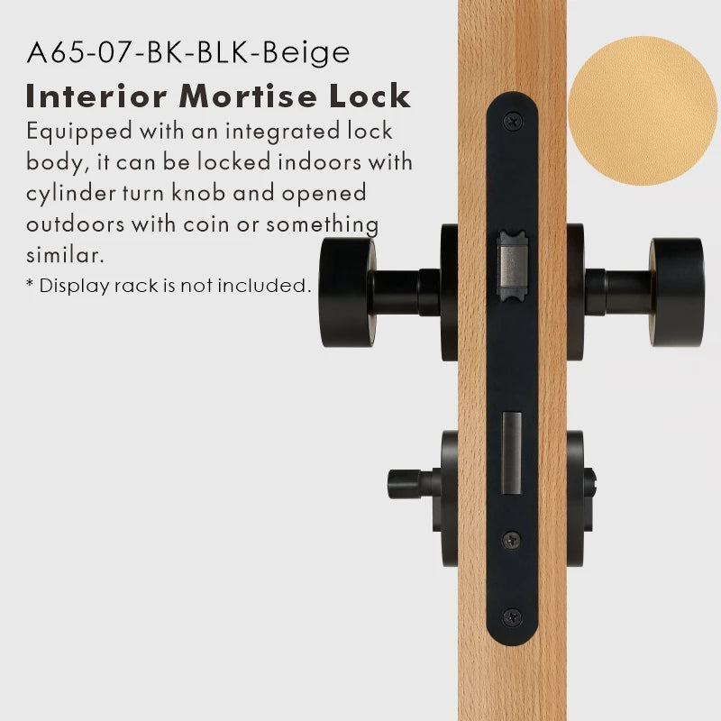 Round Solid Brass Door Knob Set, US Standard