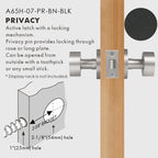 Round Solid Brass Door Knob Set, US Standard