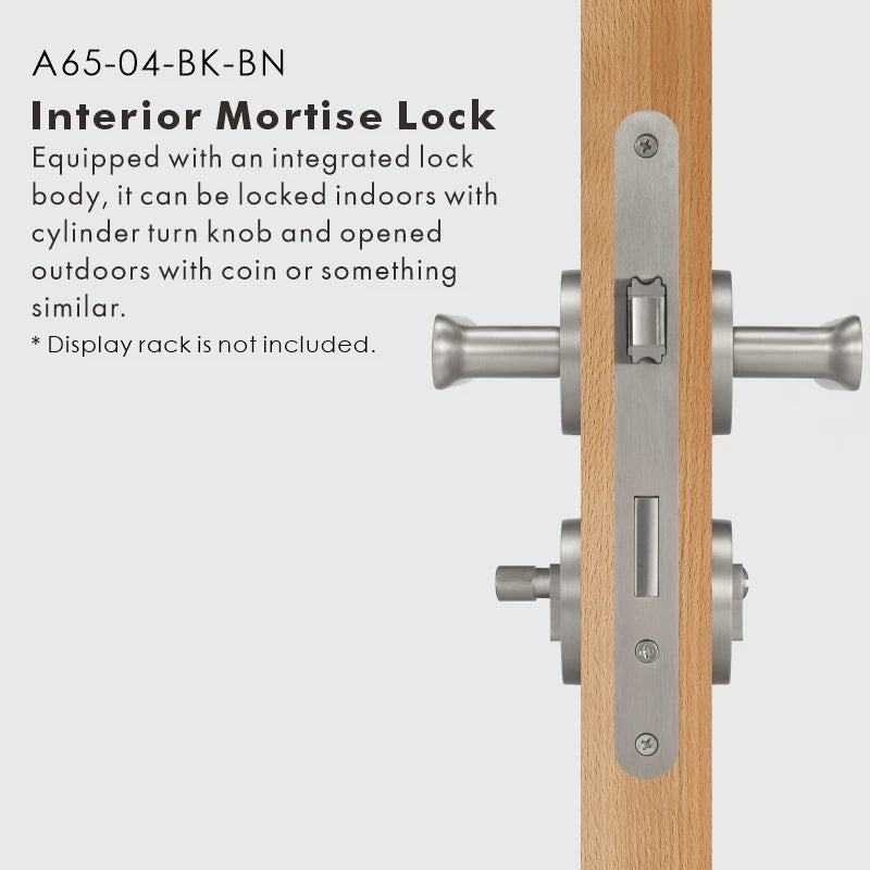 Flat Solid Brass Door Lever Set, US Standard