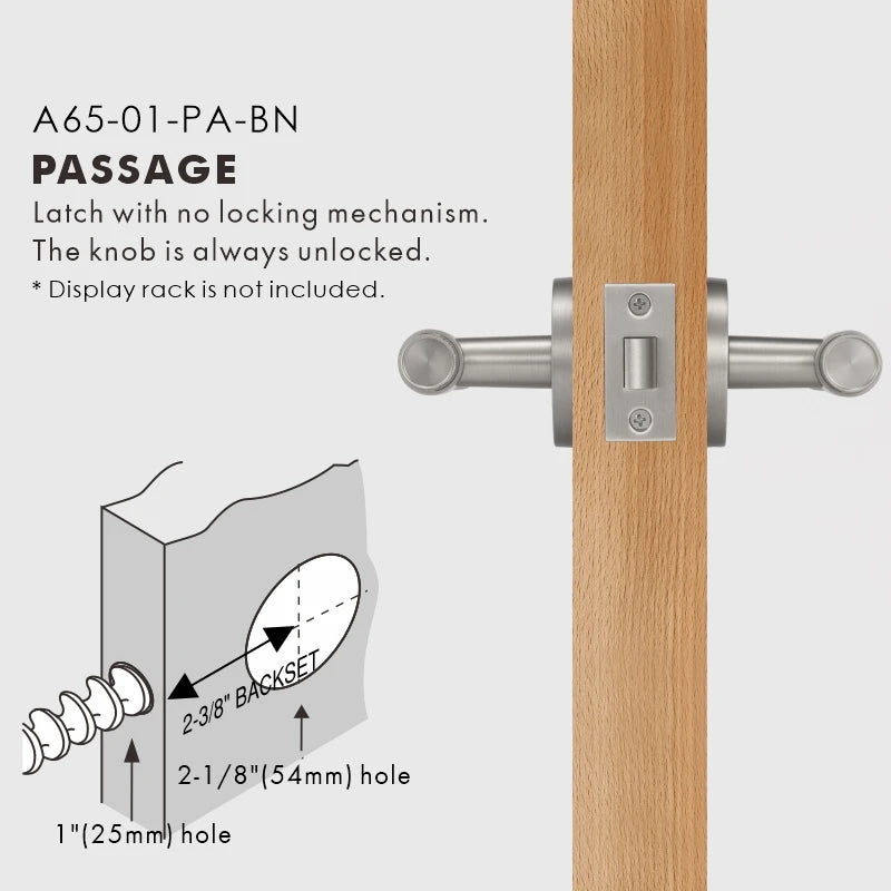 Cross Knurled Solid Brass Door Lever Set, US Standard