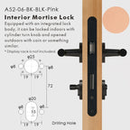 Leather Wrapped Solid Brass Door Lever Set, European Mortise