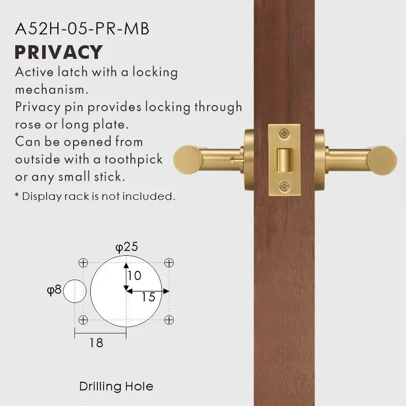 Plain Minimalist Solid Brass Door Lever Set, European Mortise