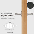 Leather Wrapped Solid Brass Door Lever Set, European Mortise