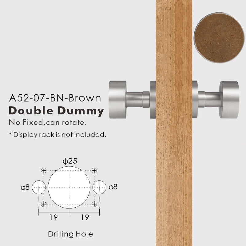 Round Solid Brass Door Knob Set, European Mortise