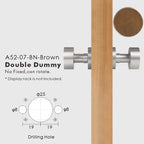 Round Solid Brass Door Knob Set, European Mortise