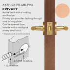 Leather Wrapped Solid Brass Door Lever Set, US Standard
