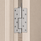 Heavy-Duty Brass Round Edge Butt Hinge — 6.22" H × 4.09" W
