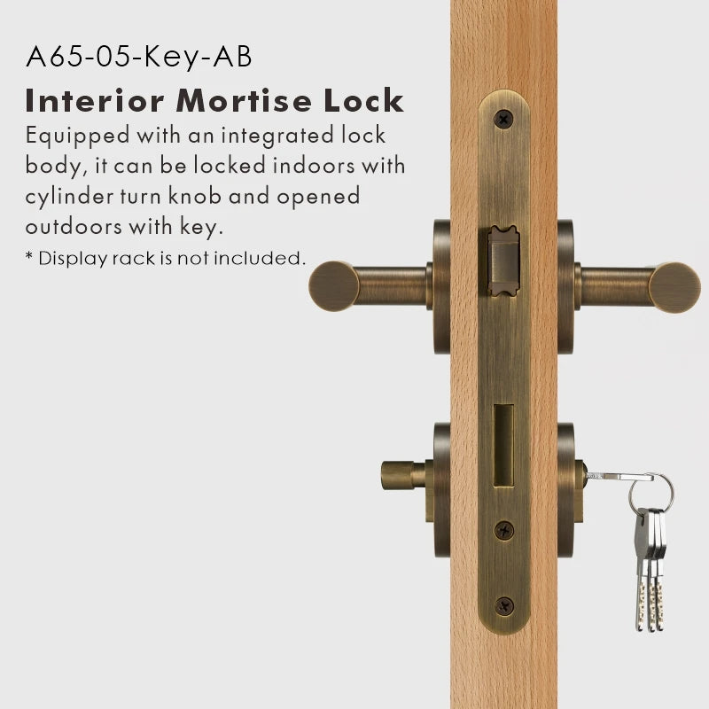 Plain Minimalist Solid Brass Door Lever Set, US Standard